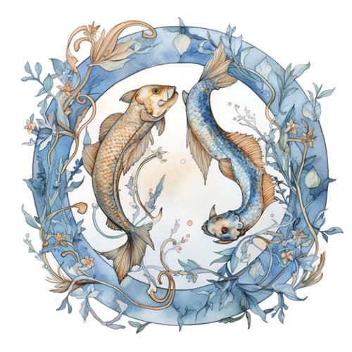 Pisces zodiac sign symbol